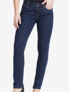 LRL Jeans Dark Wash Mid-Low Rise Classic Straight Leg Jeans